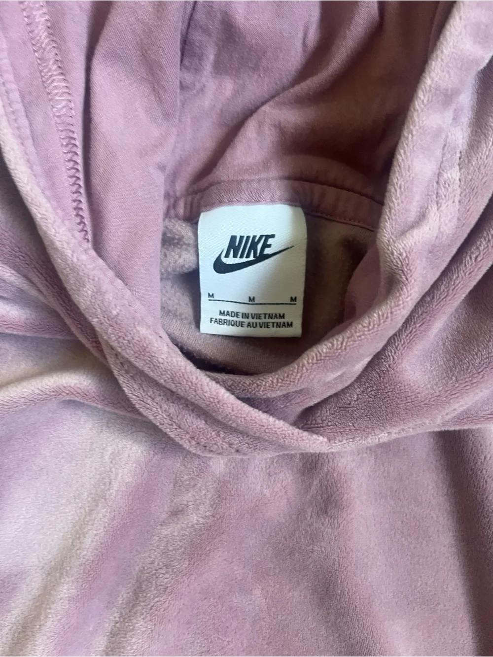 Nike Sportswear Girls Velour Pullover in Soft Plum - Picture 5 of 6